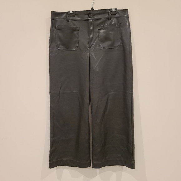 Loft Palmer Cropped Faux Leather Pants - Picture 2 of 9